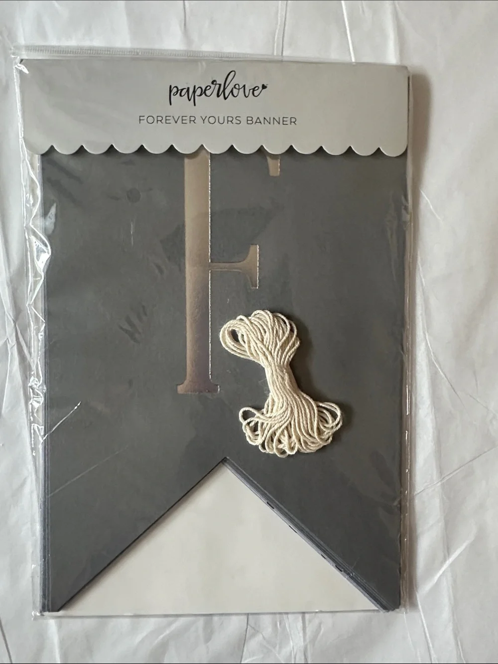 Paperlove Silver 'Forever Yours' Banner & Table Numbers Party Kit